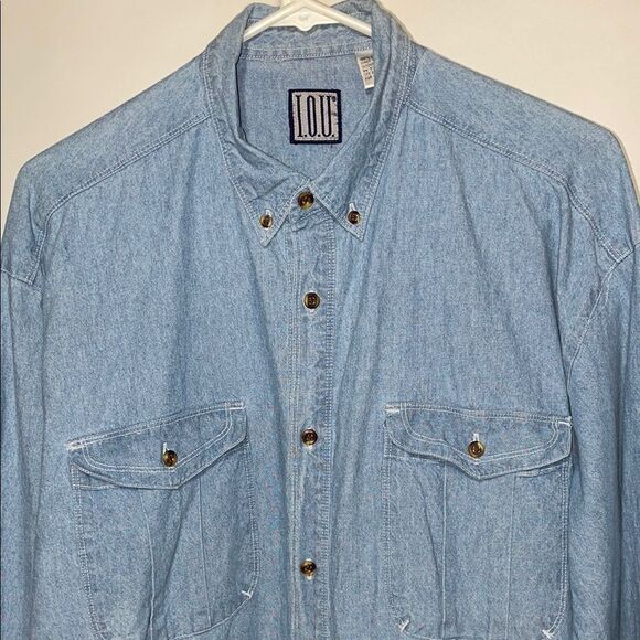 IOU Light Blue Denim Shirt - Picture 2 of 10